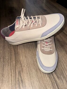 Novella Royale Men’s Canvas Sneakers in Beige, Lavender and Mauve With dust bag